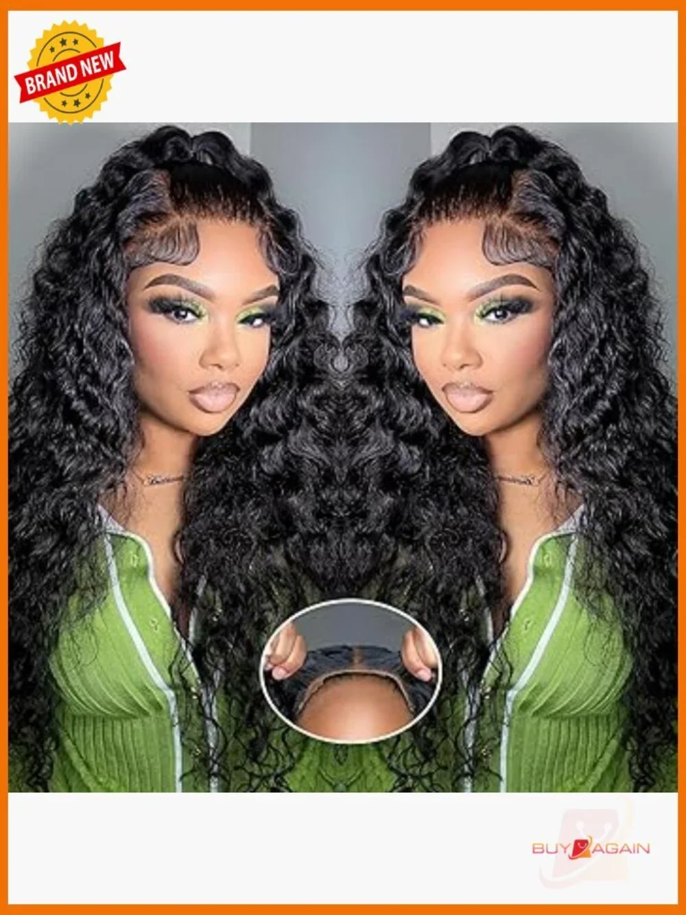 24 Inch Water Wave Lace Front Wig Human Hair 180 Density Glueless Pre Plucked